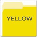 TOPS Pendaflex 1/3 Tab Cut Letter Top Tab File Folder, Yellow, 8 1/2" Width x 11" Length, 100 / Box, PFX15213YEL