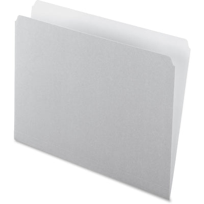 TOPS Pendaflex Letter Recycled Top Tab File Folder, Gray, 8 1/2" Width x 11" Length, 100 / Box — view 1