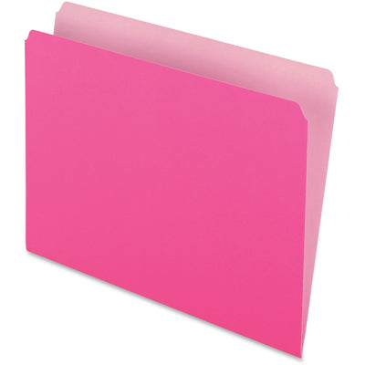 TOPS Pendaflex Letter Recycled Top Tab File Folder, Pink, 8 1/2" Width x 11" Length, 100 / Box — view 1