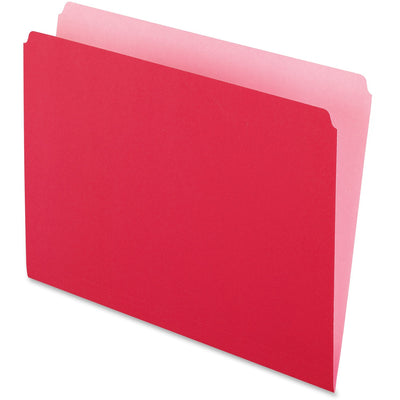 TOPS Pendaflex Letter Recycled Top Tab File Folder, Red, 8 1/2" Width x 11" Length, 100 / Box — view 1
