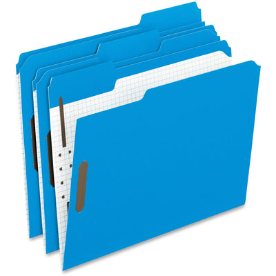 TOPS Pendaflex 1/3 Tab Cut Letter Recycled Top Tab File Folder, Blue, 8 1/2" Width x 11" Length, 50 / Box, PFX21301