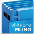 TOPS Pendaflex Plastic Desktop Letter Hanging File, Blue, PFX23011