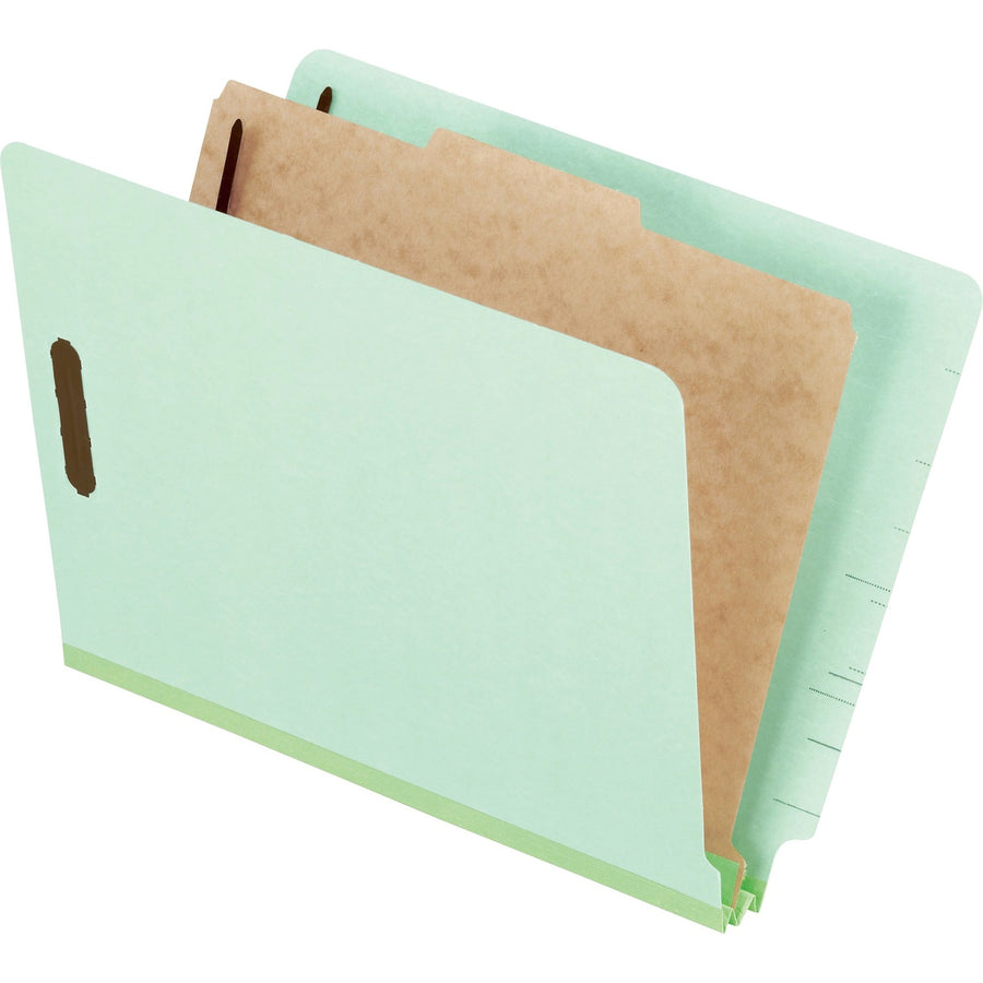 Pendaflex Letter Recycled Classification Folder, Light Green, 8 1/2" Width x 11" Length, 10 / Box — view 1