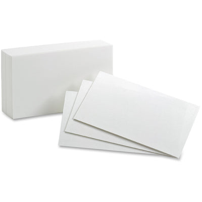 TOPS Oxford Plain Index Cards, White, 3" x 5", 1 Pack — view 1