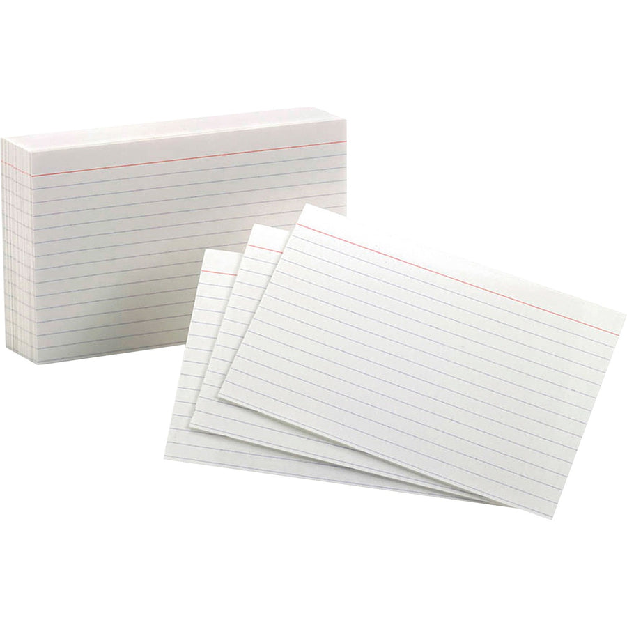 TOPS Oxford Top Quality Ruled Index Cards, White, 4" x 6", 100 / Pack — view 1