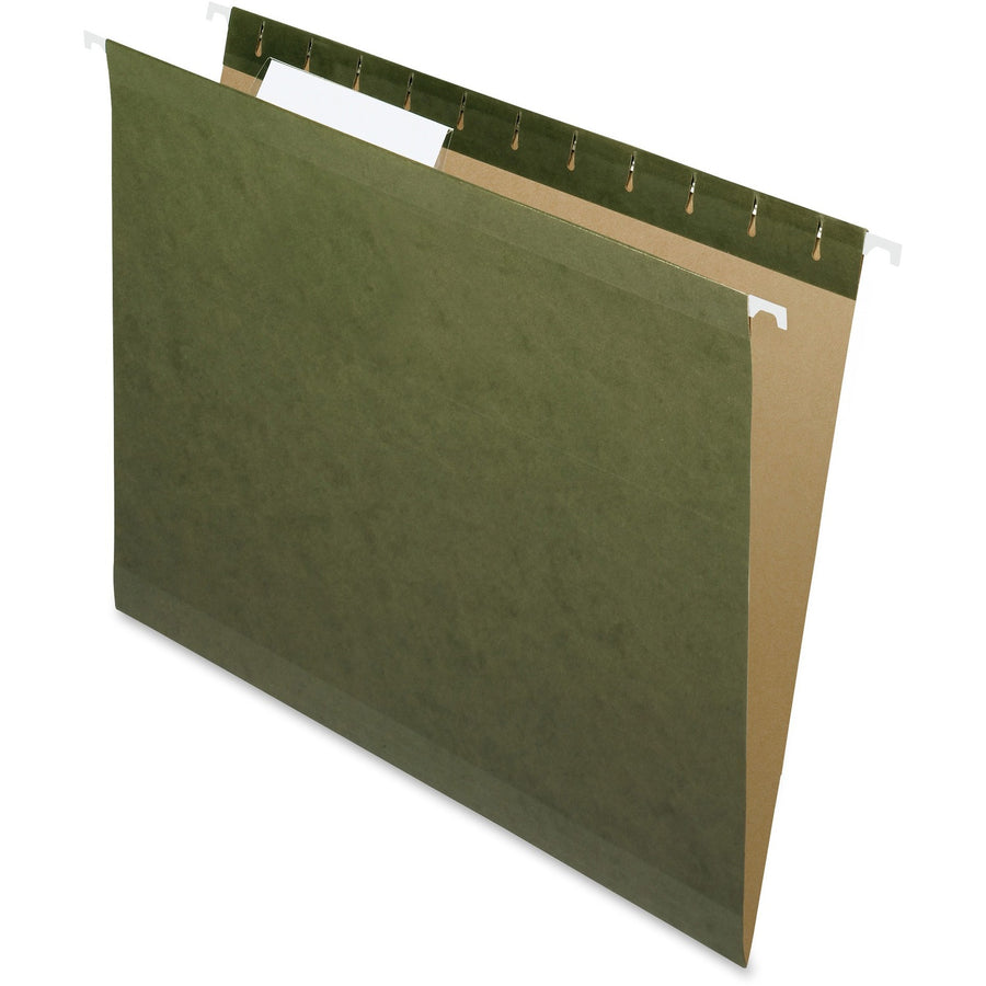 TOPS Pendaflex 1/3 Tab Cut Letter Recycled Hanging Folder, Standard Green, 8 1/2" Width x 11" Length, 25 / Box — view 1