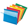 TOPS Pendaflex 1/5 Tab Cut Letter Recycled Hanging Folder, Green, 8 1/2" Width x 11" Length, 25 / Box, PFX415215ASST
