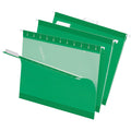 TOPS Pendaflex 1/5 Tab Cut Letter Recycled Hanging Folder, Bright Green, 8 1/2" Width x 11" Length, 25 / Box, PFX415215BGR
