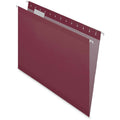 TOPS Pendaflex 1/5 Tab Cut Letter Hanging Folder, Burgundy, 8 1/2" Width x 11" Length, 25 / Box, PFX415215BUR