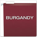 TOPS Pendaflex 1/5 Tab Cut Letter Hanging Folder, Burgundy, 8 1/2" Width x 11" Length, 25 / Box, PFX415215BUR