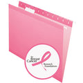 TOPS Pendaflex 1/5 Tab Cut Letter Recycled Hanging Folder, Pink, 8 1/2" Width x 11" Length, 25 / Box, PFX415215PIN