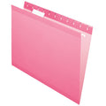 TOPS Pendaflex 1/5 Tab Cut Letter Recycled Hanging Folder, Pink, 8 1/2" Width x 11" Length, 25 / Box, PFX415215PIN