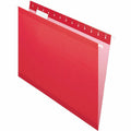 TOPS Pendaflex 1/5 Tab Cut Letter Recycled Hanging Folder, Red, 8 1/2" Width x 11" Length, 25 / Box, PFX415215RED