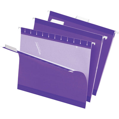 TOPS Pendaflex 1/5 Tab Cut Letter Recycled Hanging Folder, Violet, 8 1/2" Width x 11" Length, 25 / Box — view 1