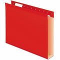 TOPS Pendaflex Letter Hanging Folder, Red, 8 1/2" Width x 11" Length, 25 / Box, PFX4152X2RED