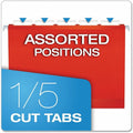 TOPS Pendaflex Letter Hanging Folder, Red, 8 1/2" Width x 11" Length, 25 / Box, PFX4152X2RED