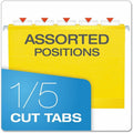 TOPS Pendaflex Letter Hanging Folder, Yellow, 8 1/2" Width x 11" Length, 25 / Box, PFX4152X2YEL