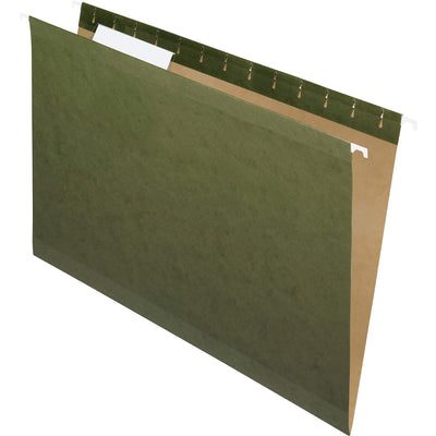TOPS Pendaflex 1/3 Tab Cut Legal Recycled Hanging Folder, Standard Green, 8 1/2" Width x 14" Length, 25 / Box — view 1
