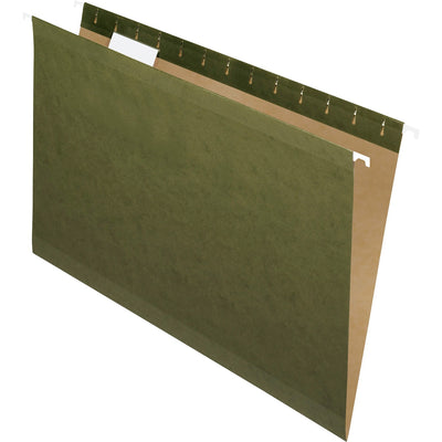 TOPS Pendaflex 1/5 Tab Cut Legal Recycled Hanging Folder, Standard Green, 8 1/2" Width x 14" Length, 25 / Box — view 1
