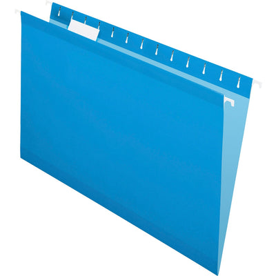 TOPS Pendaflex 1/5 Tab Cut Legal Recycled Hanging Folder, Blue, 8 1/2" Width x 14" Length, 25 / Box — view 1
