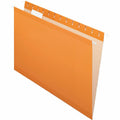 TOPS Pendaflex 1/5 Tab Cut Legal Recycled Hanging Folder, Orange, 8 1/2" Width x 14" Length, 25 / Box, PFX415315ORA