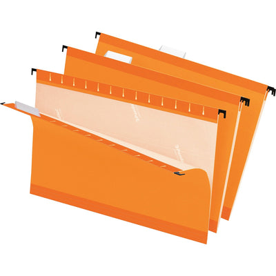 TOPS Pendaflex 1/5 Tab Cut Legal Recycled Hanging Folder, Orange, 8 1/2" Width x 14" Length, 25 / Box — view 1