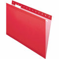 TOPS Pendaflex 1/5 Tab Cut Legal Recycled Hanging Folder, Red, 8 1/2" Width x 14" Length, 25 / Box, PFX415315RED