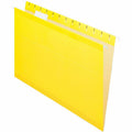TOPS Pendaflex 1/5 Tab Cut Legal Recycled Hanging Folder, Yellow, 8 1/2" Width x 14" Length, 25 / Box, PFX415315YEL