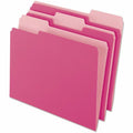 TOPS Pendaflex 1/3 Tab Cut Letter Top Tab File Folder, Pink, 8 1/2" Width x 11" Length, 100 / Box, PFX421013PIN