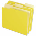 TOPS Pendaflex 1/3 Tab Cut Letter Top Tab File Folder, Yellow, 8 1/2" Width x 11" Length, 100 / Box, PFX421013YEL