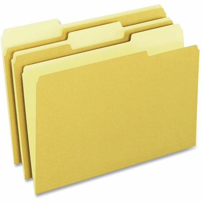 TOPS Pendaflex 1/3 Tab Cut Letter Top Tab File Folder, Yellow, 8 1/2" Width x 11" Length, 100 / Box, PFX421013YEL