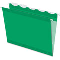 TOPS Pendaflex Ready-Tab 1/5 Tab Cut Letter Recycled Hanging Folder, Bright Green, 8 1/2" Width x 11" Length, 25 / Box, PFX42626