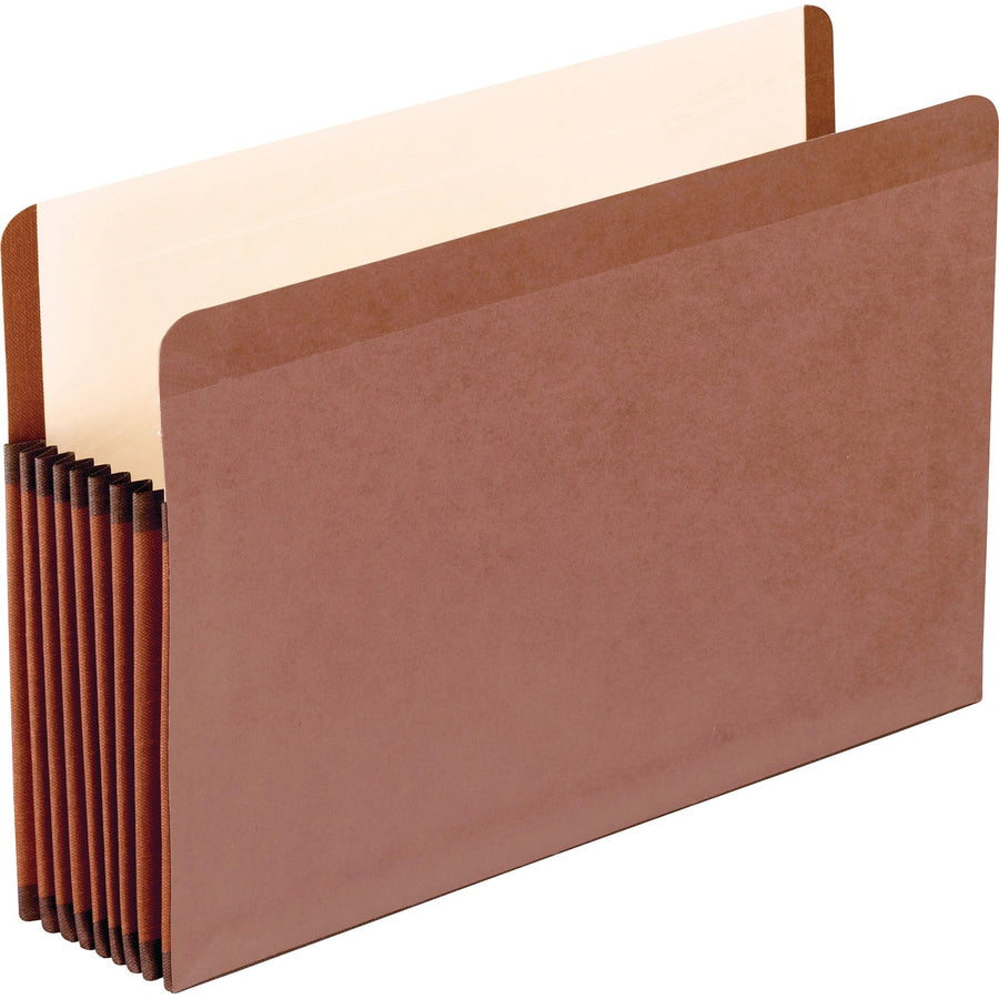 TOPS Pendaflex Straight Tab Cut Legal Recycled File Pocket, Red Fiber, 8 1/2" Width x 14" Length, 5 / Box — view 1