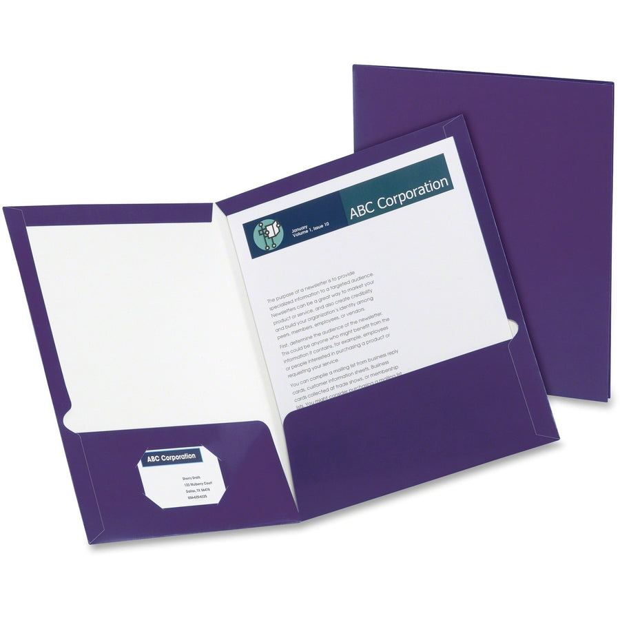 TOPS Oxford Letter Pocket Folder, Purple, 8 1/2" Width x 11" Length, 25 / Box — view 1