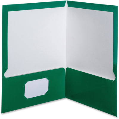 TOPS Oxford Letter Pocket Folder, Green, 8 1/2" Width x 11" Length, 25 / Box — view 1