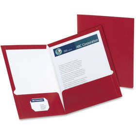 TOPS Oxford Letter Pocket Folder, Crimson Red, 8 1/2" Width x 11" Length, 25 / Box, OXF51718