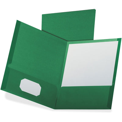 TOPS Oxford Letter Recycled Pocket Folder, Dark Green, 8 1/2" Width x 11" Length, 25 / Box — view 1
