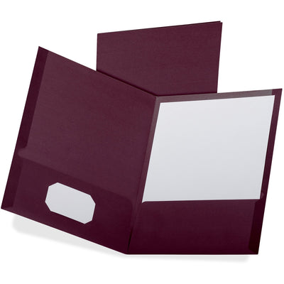 TOPS Oxford Letter Recycled Pocket Folder, Burgundy, 8 1/2" Width x 11" Length, 25 / Box — view 1
