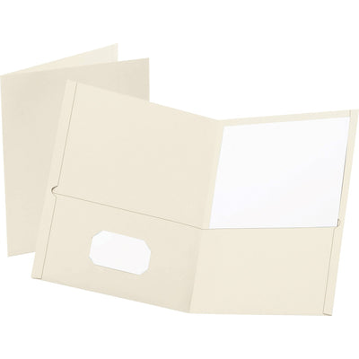TOPS Oxford Letter Recycled Pocket Folder, White, 8 1/2" Width x 11" Length, 25 / Box — view 1