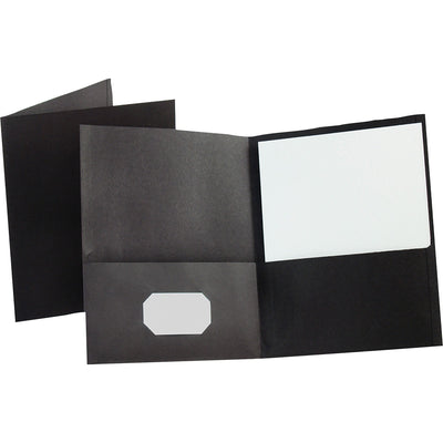 TOPS Oxford Letter Recycled Pocket Folder, Black, 8 1/2" Width x 11" Length, 25 / Box — view 1