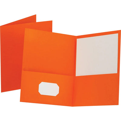 TOPS Oxford Letter Recycled Pocket Folder, Orange, 8 1/2" Width x 11" Length, 25 / Box — view 1