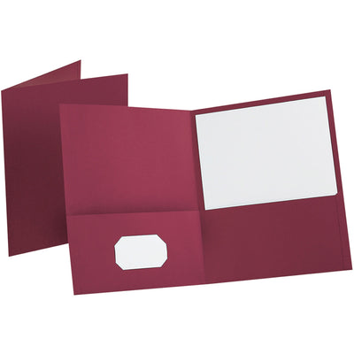 TOPS Oxford Letter Recycled Pocket Folder, Burgundy, 8 1/2" Width x 11" Length, 25 / Box — view 1