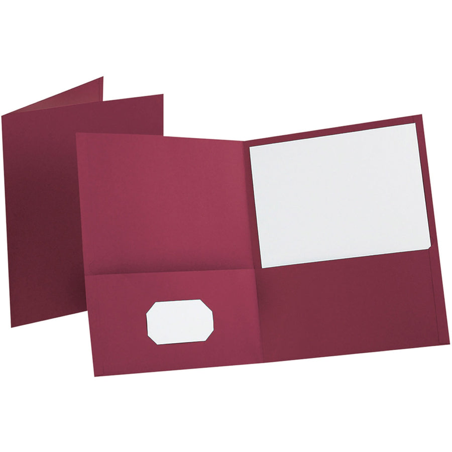 TOPS Oxford Letter Recycled Pocket Folder, Burgundy, 8 1/2" Width x 11" Length, 25 / Box — view 1