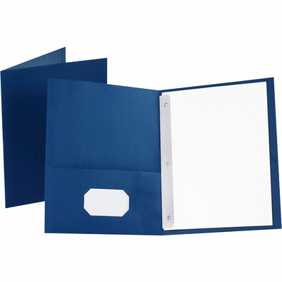 TOPS Oxford Letter Recycled Pocket Folder, Blue, 8 1/2" Width x 11" Length, 25 / Box — view 1