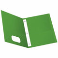 TOPS Oxford Letter Recycled Pocket Folder with Fastener, Green, 8 1/2" Width x 11" Length, 25 / Box, OXF57703
