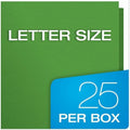 TOPS Oxford Letter Recycled Pocket Folder with Fastener, Green, 8 1/2" Width x 11" Length, 25 / Box, OXF57703