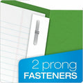 TOPS Oxford Letter Recycled Pocket Folder with Fastener, Green, 8 1/2" Width x 11" Length, 25 / Box, OXF57703