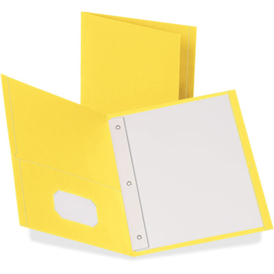 TOPS Oxford Letter Recycled Pocket Folder, Yellow, 8 1/2" Width x 11" Length, 25 / Box — view 1
