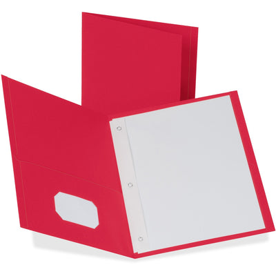 TOPS Oxford Letter Recycled Pocket Folder, Red, 8 1/2" Width x 11" Length, 25 / Box — view 1