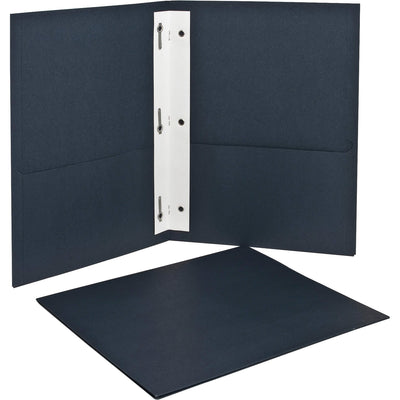 TOPS Oxford Letter Recycled Pocket Folder, Dark Blue, 8 1/2" Width x 11" Length, 25 / Box — view 1